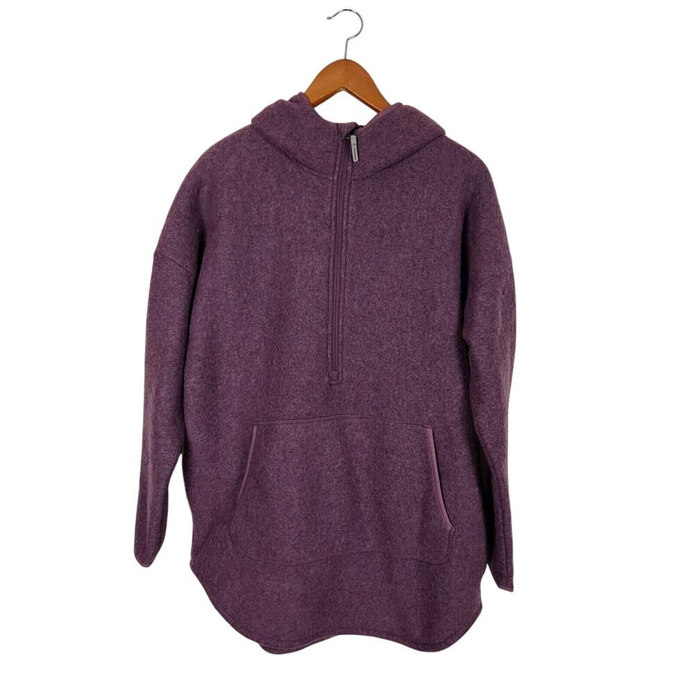 NWT Smartwool Women’s Sz Large Hudson Trail Fleece Poncho Jacket Argyle Purple